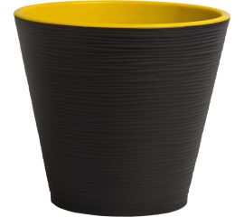 Пластиковый горшок с вкладкой liveingreen КОНУС черный диам. 17 см, 2.3 л К17-75 