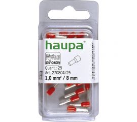 Конечная изолированная гильза HAUPA цвет красный 1/8 упаковка 25 шт. 270804/25 