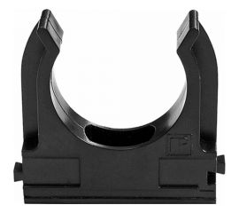 Крепеж-клипса для труб Строитель черная, д16, 100 шт. PR13.0394 