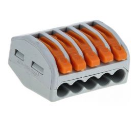 Строительно-монтажная клемма EKF СМК 222-415 с рычагом 5 отверстий 0.08-2.5мм2 100шт. PROxima 100шт plc-smk-415 