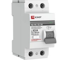 Селективное устройство защитного отключения EKF 2P 63А/100мА PROxima SQelcb-2-63-100S-em-pro 
