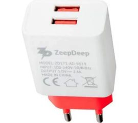 Зарядное устройство ZeepDeep EnergyPlug 2 USB X 2.4A 802075 