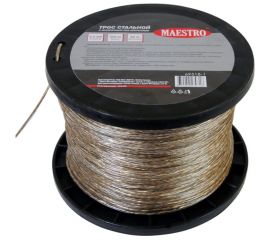 Стальной трос с ПВХ-покрытием MAESTRO D 2 мм, L 200 м, прозрачный 69518-1 