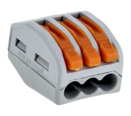 Строительно-монтажная клемма EKF СМК, 222-413, с рычагом, 3 отверстия, 0.08-2.5мм2, PROxima 100 шт plc-smk-413 