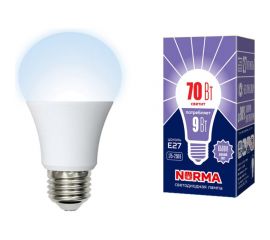 Светодиодная лампа Volpe LED-A60-9W/6500K/E27/FR/NR Серия Norma UL-00005624 