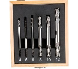 Набор фрез концевых 2-х сторонних по металлу из 6 шт, 4,5,6,8,10,12 мм, Z=4, Р18 CNIC 53666 