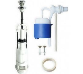 Арматура для бачка Псков шток, боковая подводка, белая 66.54.14.0 28100 