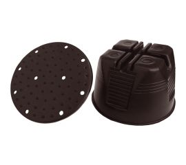 Держатель круглого проводника EZETEK 8-10мм для плоской кровли, пластик с бетоном 91053 