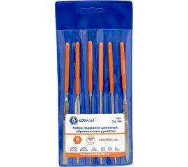 Набор надфилей алмазных, 140х 50х3 мм, обрезиненные рукоятки 6 шт. чехол КОБАЛЬТ 790-144 