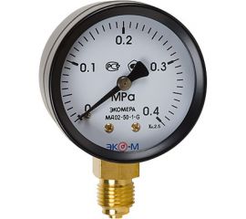Манометр ЭКО-М Экомера МД02-50 мм 0..0,4МПа G1\4 МД02-50-G-0,4МПа-РИ 