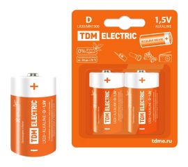 Элемент питания TDM LR20 D Alkaline 1,5V BP-2 SQ1702-0012 