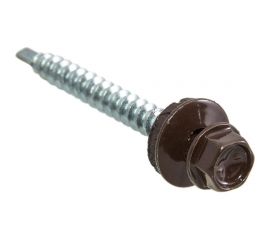 Кровельные саморезы с буром Стройбат 4,8x35 темно-коричневый 250 шт 115880 