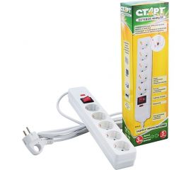 Сетевой фильтр (5 розеток; 3 м; белый) СТАРТ SP 5x3 