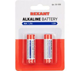 Алкалиновая батарейка REXANT AA, LR6 2 шт 30-1050 