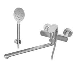 Смеситель для ванной и душа WISENT с длинным изливом и лейкой из нержавеющей стали W72216 