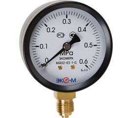 Манометр ЭКО-М Экомера МД02-63 мм 0..0,6МПа G1\4 МД02-63-G-0,6МПа-РИ 