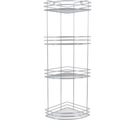 Полка для ванной Rosenberg 4-х ярусная, угловая RUS-385300-4Zn 