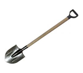 Штыковая лопата Gigant рельсовая сталь, с деревянным черенком и V-образной ручкой GAV-04 