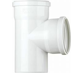 Тройник ООО МультиМирПласт ПП 110/110/87.5 белый ТРК Б 110/110/87.5 