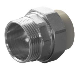 Разъемная муфта ПОЛИТЭК с наруж.рез. 32x1 PPR, серый 9800003201с 