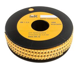 Маркировочное кольцо IEK 1-2.5мм, 8, МК, 1000шт/ролл UMK10-8 