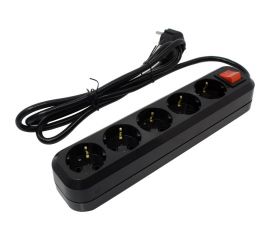 Сетевой фильтр 5bites 1.8м, 5 розеток, 16A, черный SP5B-318 