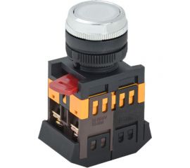 Кнопка IEK ABLFS-22 белый неон, 1з+1р, ИЭК BBT30-ABLFS-K01 