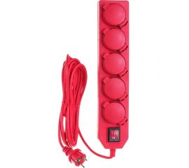 Силовой удлинитель с крышками TDM Уз16-05В IP44, выключатель, 5 мест/5м, ПВС 3х1,0 SQ1302-0016 