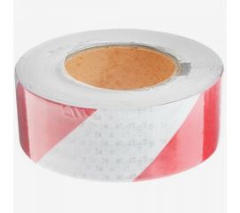 Светоотражающая самоклеящаяся лента СИМАЛЕНД бело-красная, 5 см х 25 м 4708048 