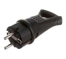 Вилка TDM с ушком каучук 2Р+РЕ 16А 250В IP44 серии "Народная" SQ0612-0032 