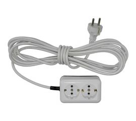 Удлинитель ООО Ливны-Электро У10-719 2-х местный с заз.конт. провод ПВС 3*0,75 L=5м У 619 