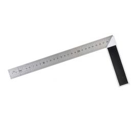 Угловая стальная линейка DELI dl302300 300 мм, нержавеющая сталь, алюминиевое основание 104517 