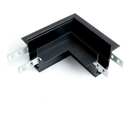 Угловой соединитель для низковольтного встраиваемого магнитного шинопровода FERON черный, LD2004 41980 