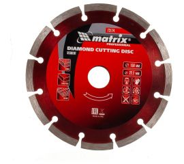 Диск алмазный отрезной сегментный Professional (150x22.2 мм; 2.2х7 мм; сухая резка) MATRIX 73174 