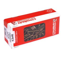 Универсальные саморезы Стройбат 4,5x40 желтый цинк 200 шт 076131 