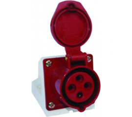 Стационарная наружная розетка EKF PROxima 124, 3Р+РЕ, 32А, 380В, IP44, SQ ps-124-32-380 