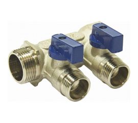 Коллектор СТМ 2 выхода, шаровой кран, наружная резьба, 3/4х1/2 C2MB3412 