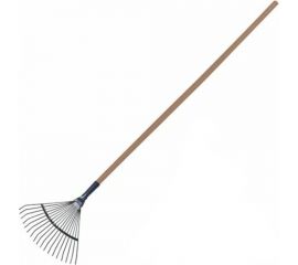 Веерные проволочные грабли Gigant 18-зубые, порошковая окраска, с деревянным черенком GAV-17 