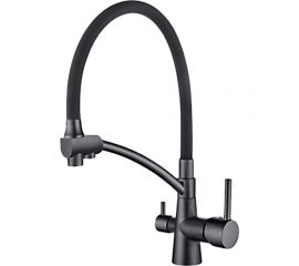 Смеситель для кухни Ledeme с выходом для питьевой воды, графит L4855U-12 808343 