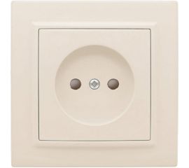1-местная розетка EKF Минск СП без заземления, 10 А, с защитными шторками, бежевый ERR10-022-200 