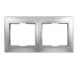Рамка Smartbuy 2-местная горизонтальная серебро Венера SBE-01s-00-FR-2 