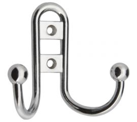 Крючок MF R15, 2-х рожковый, хром 10810v 