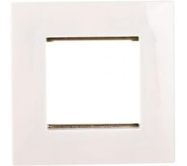 1-постовая рамка LANMASTER 45х45, с суппортом, белая LAN-FRS45x45/1-WH 