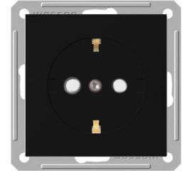 Розетка с заземлением и защитными шторками, черный бархат WESSEN 59 Schneider ELectric RS16-152-6-86 