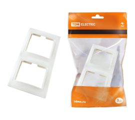 Двухпостовая вертикальная рамка, белая TDM Таймыр SQ1814-0025 