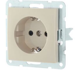 Розетка LK Studio с з/к, со шторками, бежевый 863201-1 