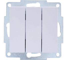 Тройной выключатель Lezard VESNA белый 742-0288-109 