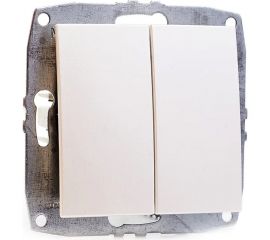 Механизм 2-клавишного проходного выключателя MONO ELECTRIC L/D, жемчуг 500-002523-111 