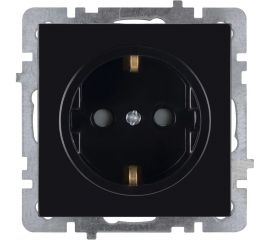 Механизм розетки NILSON 1СП з/к шторки черный Touran/Alegra 24220419 