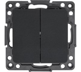 Механизм 2-клавишного выключателя EKF PROxima Стокгольм 10А, черный EZV10-023-10 